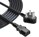 WMart Replacement Desktop Power Cable Cord (1 Meter) BIS Certified - 3 Pin Indian Plug