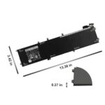 4GVGH 11.4V 84WH Battery for Dell XPS 15 9550 Precision 5510 M5510 Laptop Fit P/N GPM03 T453X 1P6KD 01P6KD 04GVGH 0GPM03 0T453X - Image 2