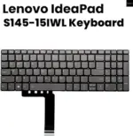 Compatible Keyboard for S145 Series - S145 15IWL S145 15AST S145 15IKB S145-15API S145-15IGM Series Laptop Backside Black Cover All Light Work Like Caps/Num Lock/ON Off Key LED Light