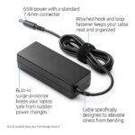 HP W7Q01AA#ACJ 65W 3-Pin Power Adapter (Black) - Image 4